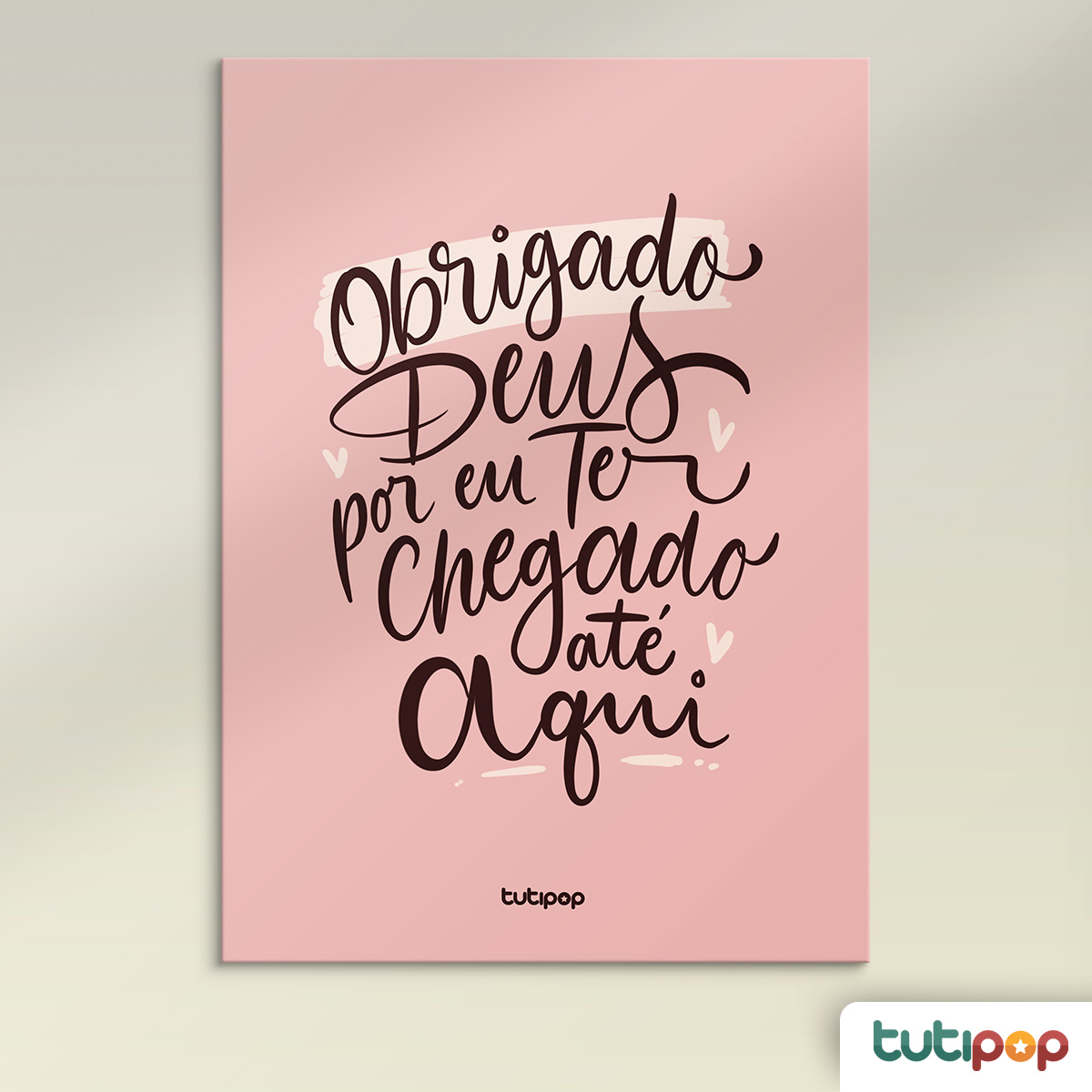 Placa MDF Obrigado Deus por eu ter chegado até aqui