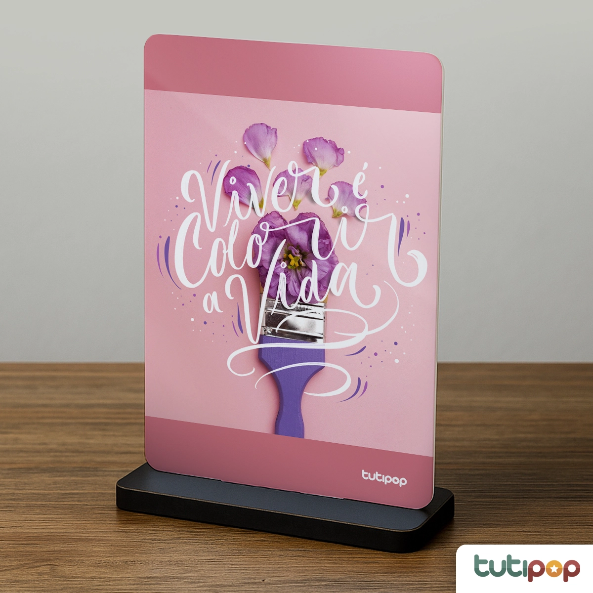 Placa Acrílico Viver é Colorir a Vida