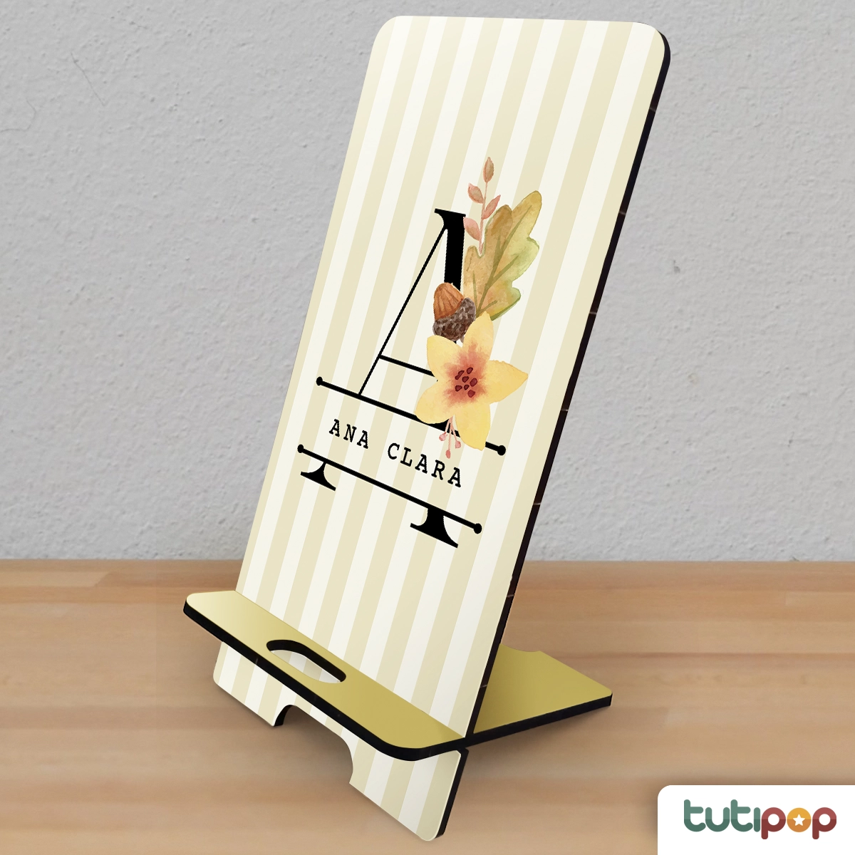 Porta-Celular Letras-Flores 01 – Presente Personalizado com Letra e Nome